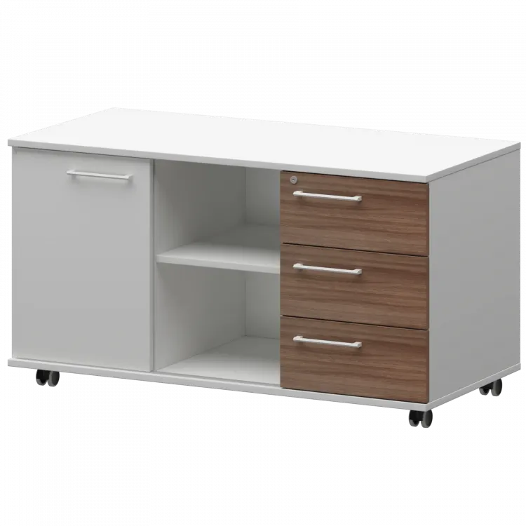 Креденция правая KZT-62R Темный шимо/Белый 1200x568x648 Кортез