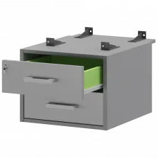 Тумба подвесная для столов на м/каркасе гл.730 мм АМТ2-02Ц.73 Серый 432x546x360 Арго-М