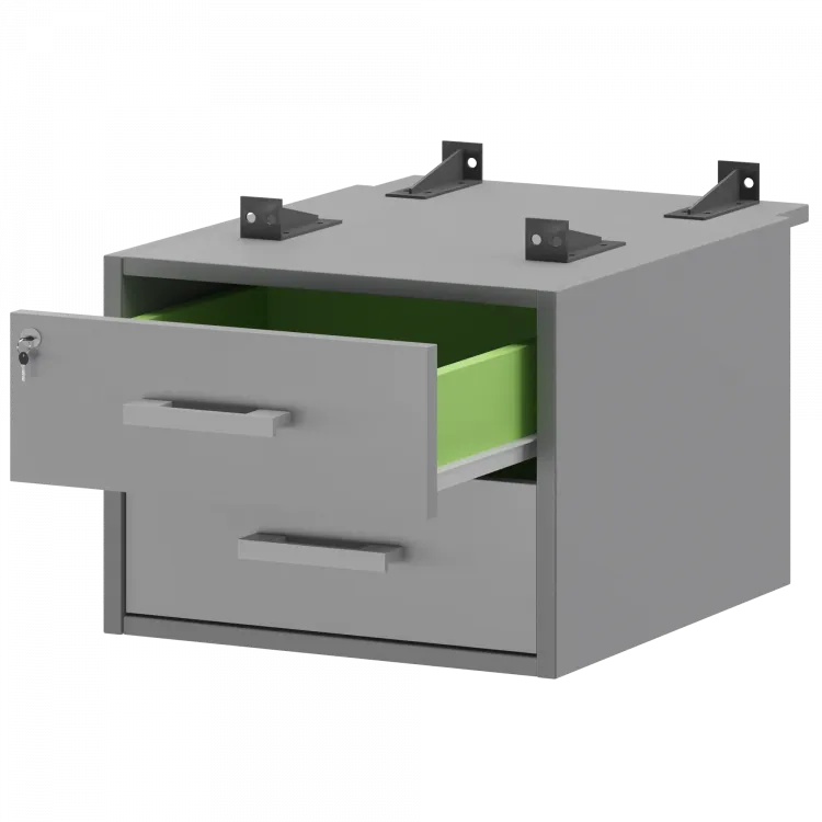 Тумба подвесная для столов на м/каркасе гл.730 мм АМТ2-02Ц.73 Серый 432x546x360 Арго-М