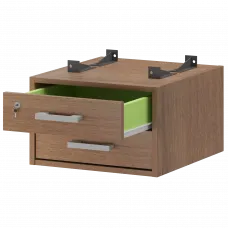 Тумба подвесная для столов на м/каркасе гл.600 мм АМТ2-02М.60 Орех гварнери 432x470x296 Арго-М