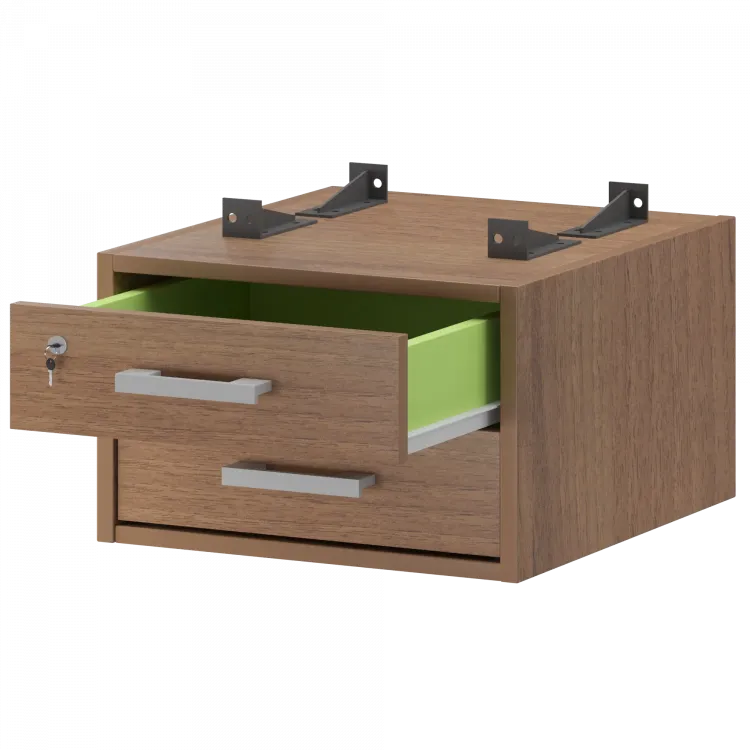 Тумба подвесная для столов на м/каркасе гл.600 мм АМТ2-02М.60 Орех гварнери 432x470x296 Арго-М