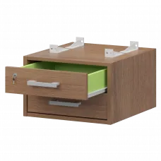 Тумба подвесная для столов на м/каркасе гл.600 мм АМТ2-02М.60 Орех гварнери/Белый 432x470x296 Арго-М