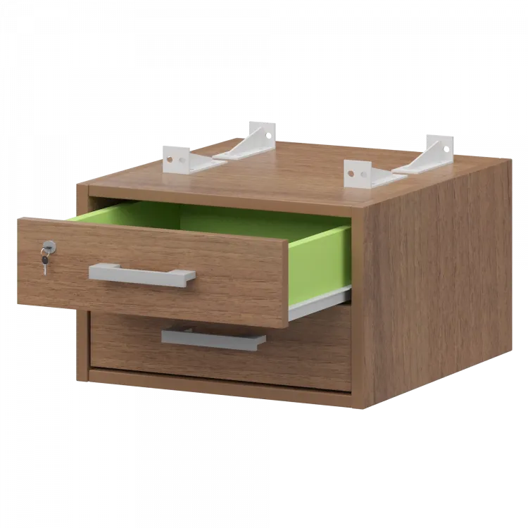 Тумба подвесная для столов на м/каркасе гл.600 мм АМТ2-02М.60 Орех гварнери/Белый 432x470x296 Арго-М