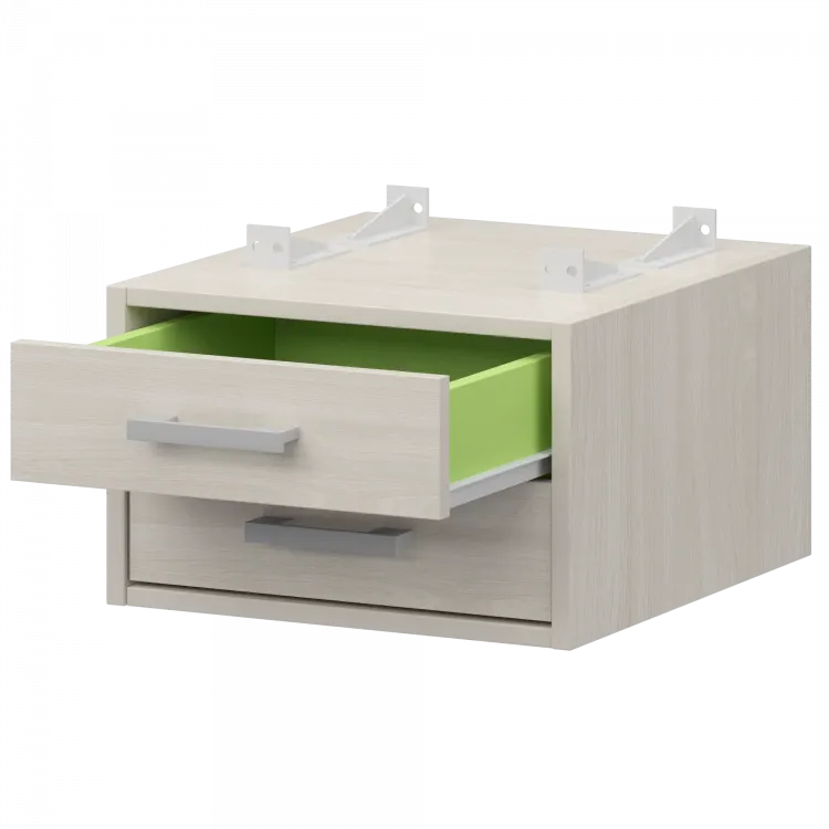 Тумба подвесная для столов на м/каркасе гл.600 мм АМТ2-02.60 Ясень шимо/Белый 432x470x296 Арго-М