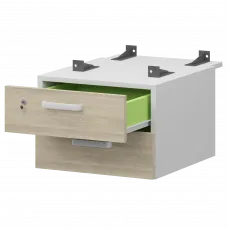 Тумба подвесная для столов на м/каркасе гл.730 мм СМТ-2ПД.73 Белый/Кронберг 428x544x332 Смарт