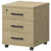 Тумба подкатная НТ-330.Ч Баттл Рок 446x445x583 Аргентум