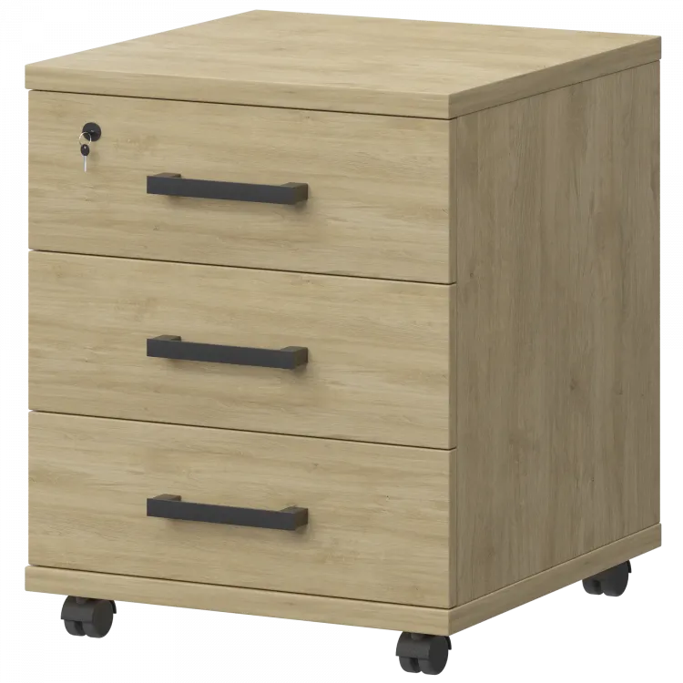 Тумба подкатная НТ-330.Ч Баттл Рок 446x445x583 Аргентум