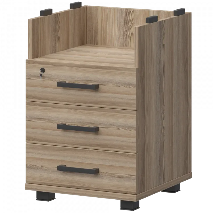 Корпус тумбы приставной НТ-320.Ч Дуб сафари 440x450x750 Аргентум