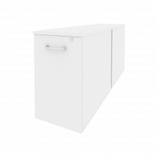 Onix Тумба двойная низкая выдвижная приставная/опорная O.VTPO-2.8 Белый Бриллиант 432*1635*750