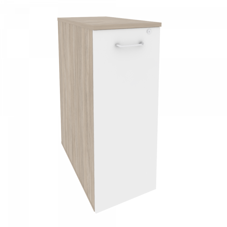Onix Тумба высокая выдвижная приставная/опорная O.VTPO-8 Дуб Аттик/Белый Бриллиант 432*800*1120