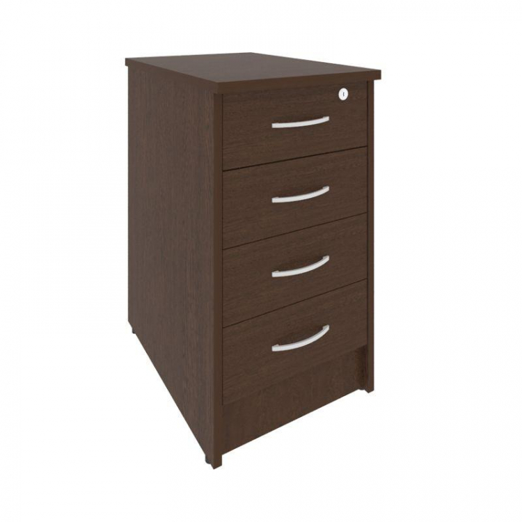 Riva Тумба приставная с фолдингом (4 ящика, с замком) А.ТП-4.1F-S Венге Цаво 412*600*750