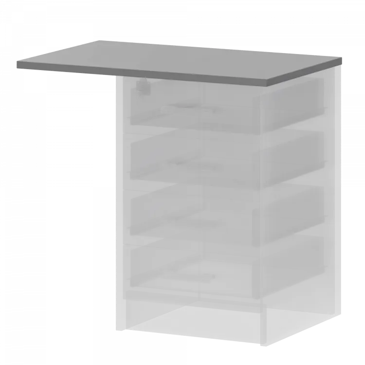 Крышка к приставным тумбам А-706.Ф Серый 730x450x22 Арго