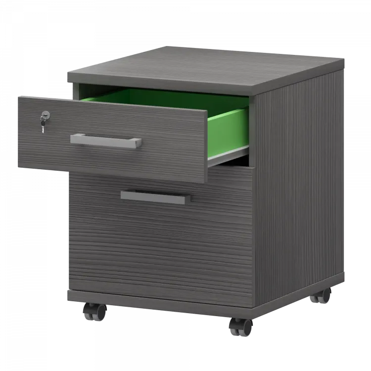 Тумба файловая подкатная НТ-330.ФЛ Лиственница 430x442x583 Аргентум