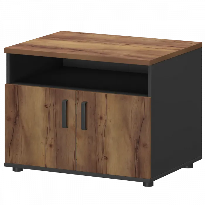 Тумба для оргтехники СМТ-2ДН Тип2 Графит/Таксония 800x600x607 Смарт