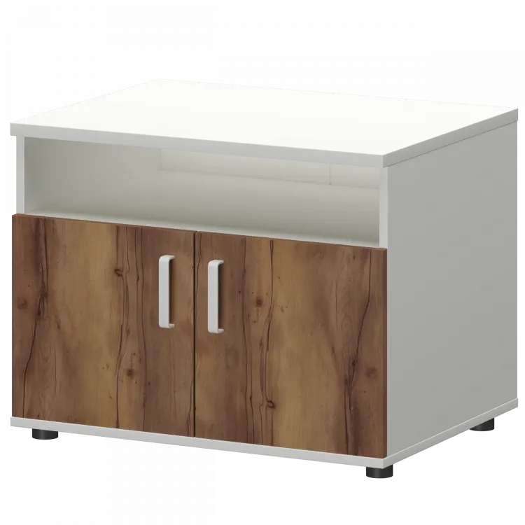 Тумба для оргтехники СМТ-2ДН Тип1 Белый/Таксония 800x600x625 Смарт