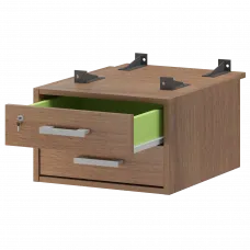 Тумба подвесная для столов на м/каркасе гл.730 мм АМТ2-02М.73 Орех гварнери 432x546x296 Арго-М