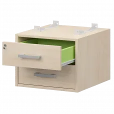 Тумба подвесная для столов на м/каркасе гл.600 мм АМТ2-02Ц.60 Бук/Белый 432x470x360 Арго-М