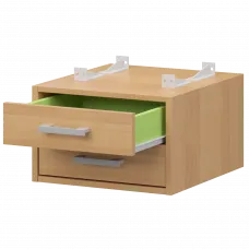 Тумба подвесная для столов на м/каркасе гл.600 мм АМТ2-02.60 Ольха/Белый 432x470x296 Арго-М