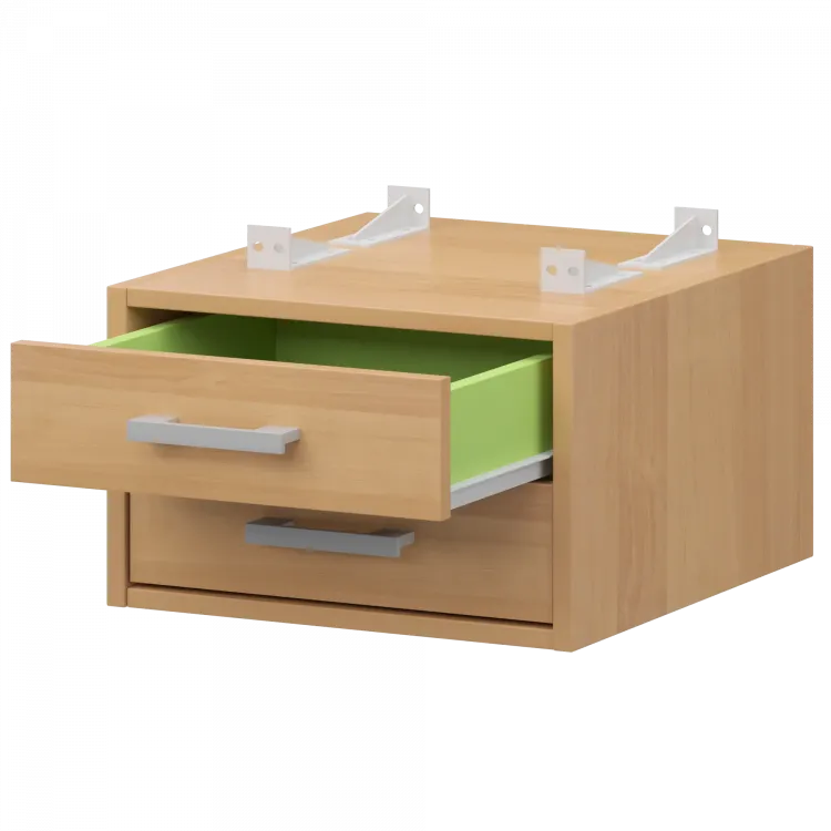 Тумба подвесная для столов на м/каркасе гл.600 мм АМТ2-02.60 Ольха/Белый 432x470x296 Арго-М