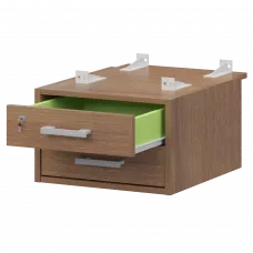 Тумба подвесная для столов на м/каркасе гл.730 мм АМТ2-02М.73 Орех гварнери/Белый 432x546x296 Арго-М