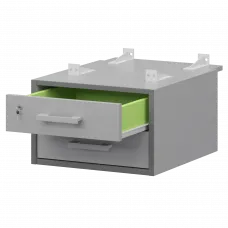 Тумба подвесная для столов на м/каркасе гл.730 мм АМТ2-02М.73 Серый/Белый 432x546x296 Арго-М