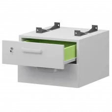 Тумба подвесная для столов на м/каркасе гл.600 мм СМТ2-2ПД.60 Белый 428x468x332 Смарт