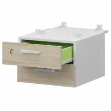 Тумба подвесная для столов на м/каркасе гл.730 мм СМТ-2ПД.73 Белый/Кронберг 428x544x332 Смарт