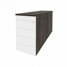 Onix Тумба двойная приставная/опорная (TIP-ON) O.TPO-2.7 TIP Дуб Мали/Белый Бриллиант 432*1475*750