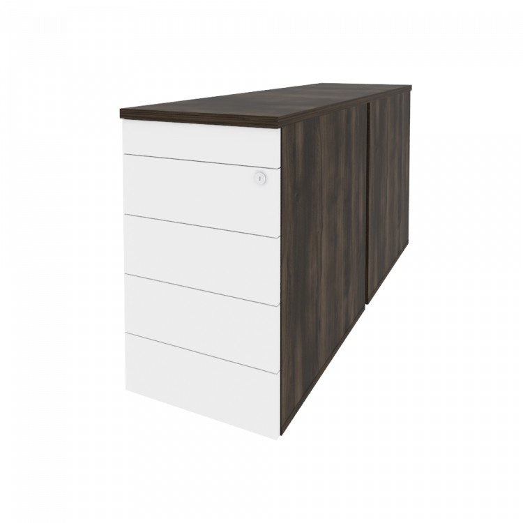 Onix Тумба двойная приставная/опорная (TIP-ON) O.TPO-2.7 TIP Дуб Мали/Белый Бриллиант 432*1475*750