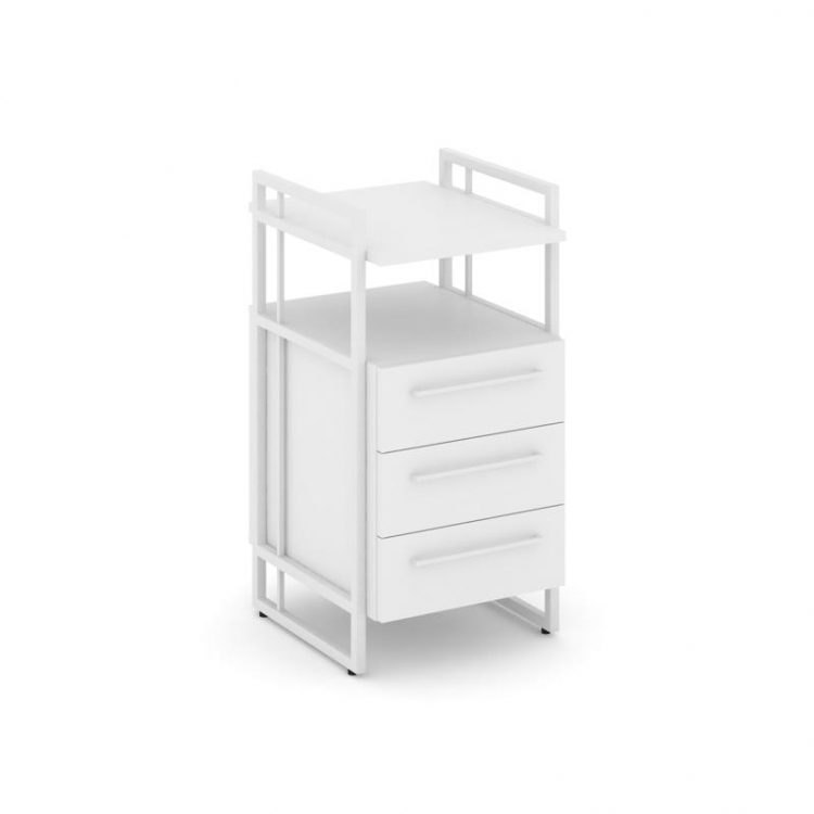 Rift Direct Тумба приставная RF.TPRR-001 Белый Бриллиант/Металл Белый/Белый Ручки 424*500*821