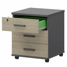 Тумба подкатная СМТ-3ПЦ Тип1 Графит/Кронберг 434x450x620 Смарт