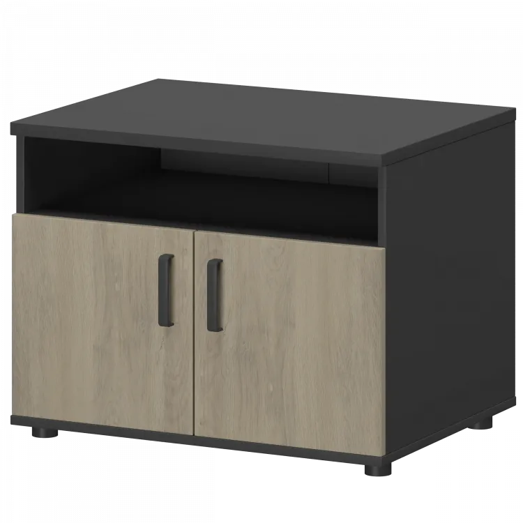 Тумба для оргтехники СМТ-2ДН Тип1 Графит/Кронберг 800x600x625 Смарт