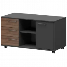 Креденция левая KZT-62L Темный шимо/Графит 1200x568x648 Кортез