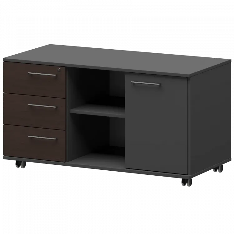 Креденция левая KZT-62L Дуб венге/Графит 1200x568x648 Кортез