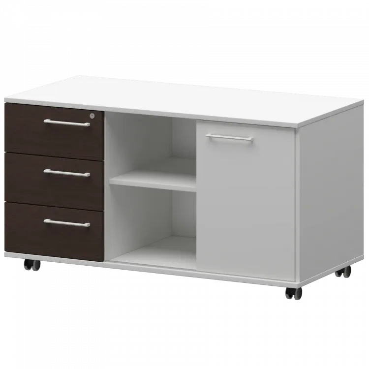 Креденция левая KZT-62L Дуб венге/Белый 1200x568x648 Кортез