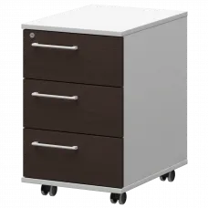 Тумба мобильная/подвесная правая KZT-61R Дуб венге/Белый 416x568x648 Кортез