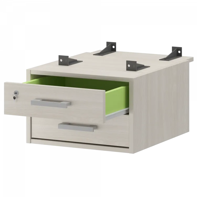 Тумба подвесная для столов на м/каркасе гл.730 мм АМТ2-02М.73 Ясень шимо 432x546x296 Арго-М