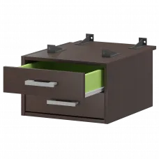 Тумба подвесная для столов на м/каркасе гл.730 мм АМТ2-02.73 Дуб венге 432x546x296 Арго-М