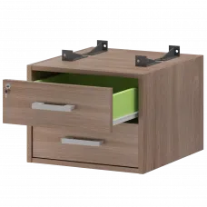 Тумба подвесная для столов на м/каркасе гл.600 мм АМТ2-02Ц.60 Темный шимо 432x470x360 Арго-М