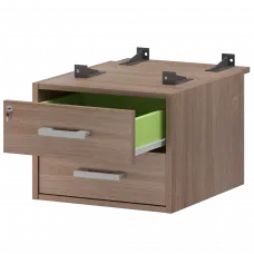 Тумба подвесная для столов на м/каркасе гл.730 мм АМТ2-02Ц.73 Темный шимо 432x546x360 Арго-М