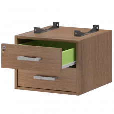 Тумба подвесная для столов на м/каркасе гл.600 мм АМТ2-02Ц.60 Орех гварнери 432x470x360 Арго-М