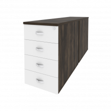 Onix Тумба двойная приставная/опорная O.TPO-2.8 Дуб Мали/Белый Бриллиант 432*1635*750