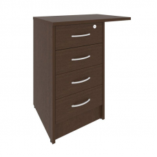 Riva Тумба приставная c фолдингом (с замком, 4 ящика, универсальная левая/правая) А.ТП-4.3F-S Венге