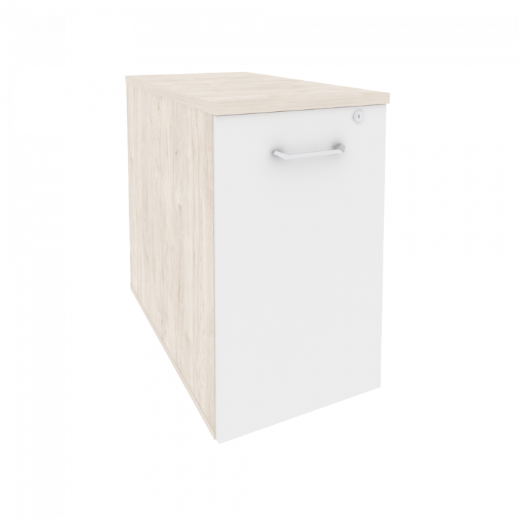 Onix Тумба низкая выдвижная приставная/опорная O.VTPO-1.8 Денвер Светлый/Белый Бриллиант 432*800*750