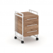 Rift Direct Тумба мобильная RF.TMR-001 Дуб Табак/Металл Белый/Белый Ручки 424*500*680
