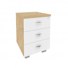 Onix Direct Тумба мобильная O.TM-3 Тиквуд Светлый/Белый Бриллиант 432*460*611