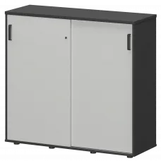 Тумба-купе СМТ-12.11К Тип1 Графит/Белый 1236x444x1150 Смарт