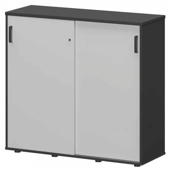 Тумба-купе СМТ-12.11К Тип1 Графит/Белый 1236x444x1150 Смарт