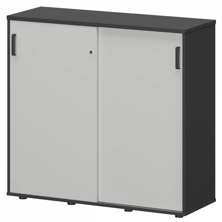 Тумба-купе СМТ-12.11К Тип1 Графит/Белый 1236x444x1150 Смарт
