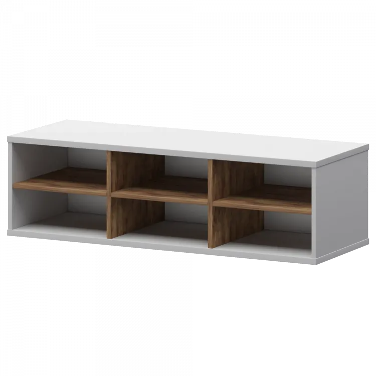 Надставка с вставкой для тумбы-купе СМТ-12НВ.18 тип1 Белый/Таксония 1236x444x400 Смарт